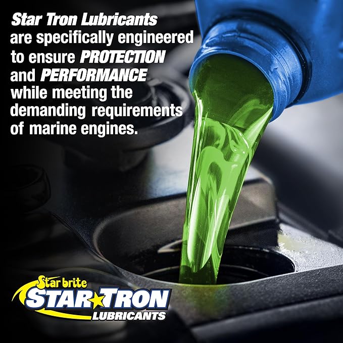 STAR BRITE Super Premium+ 2-Cycle Synthetic Blend TC-W3 Engine Oil - For All Makes & Models of Outboard Motors & Personal Watercraft - Ideal for High Performance Engines