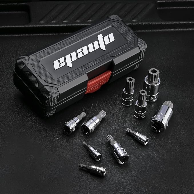 EPAuto 10-Piece XZN Triple Square Spline Bit Socket Set