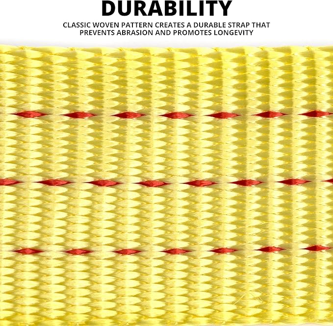 NEIKO 51005A Heavy-Duty Tow Strap with Hooks, 2 Inches by 20 Feet, Woven Polyester Webbing, and 10,000-Pound Capacity, HD Truck Recovery Strap and ATV Tow Strap, Tow Rope for Vehicles