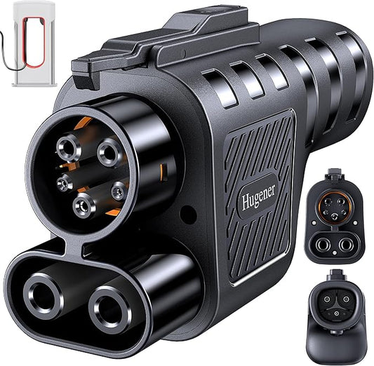 2025 NACS to CCS1 EV Charging Adapter for Tesla Supercharger V3/ V4, Max 500A 1000V DC Fast Charging with UL Safety Certified Overheat Protect, Fits Rivian, Ford, GM CCS1 EVs with Vortex Plug