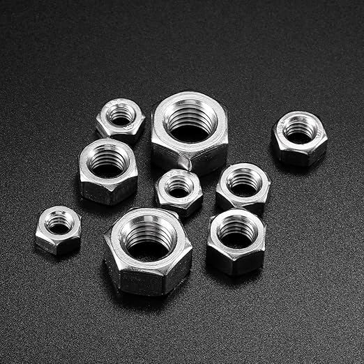 1/4-20 Hex Nuts 100Pcs 304 Stainless Steel 18-8, Full Thread, Hex Drive, Bright Finish by SG TZH