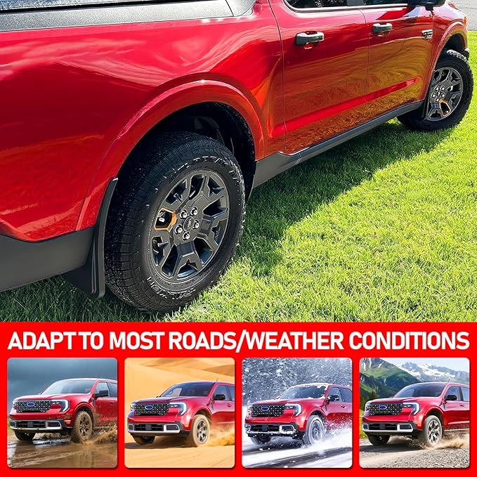 Mud Flaps for Ford Maverick 2025 2024 2023 2022,Upgrade Splash Guards 4PCS Mudguard Replacement for Maverick Accessories,No Drilling Required All Weather Fender Front Rear Mud Grards