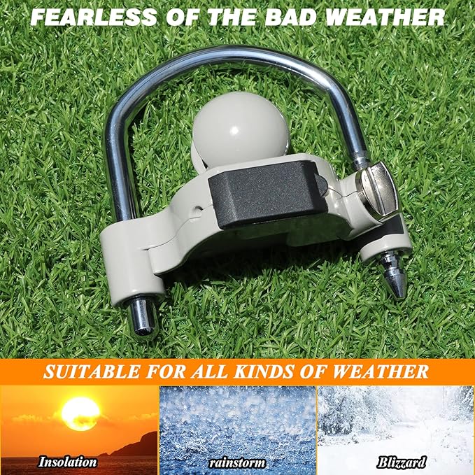 Funmit Trailer Lock Universal Hitch Lock with Combination Lock, fit 1-7/8", 2", 2-5/16" Coupler, Camper Accessories for Travel Trailers Boats Trucks Rvs Grey