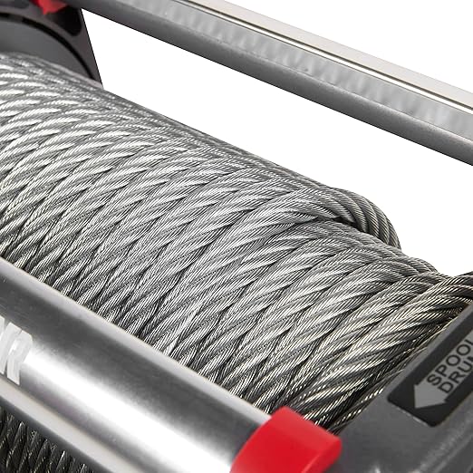 Warrior Winches Samurai 10000 lbs 12V Electric Winch with Steel Cable - Powerful Electric Winch for Trucks - 10000 lbs Load Capacity - Wireless Remote Included