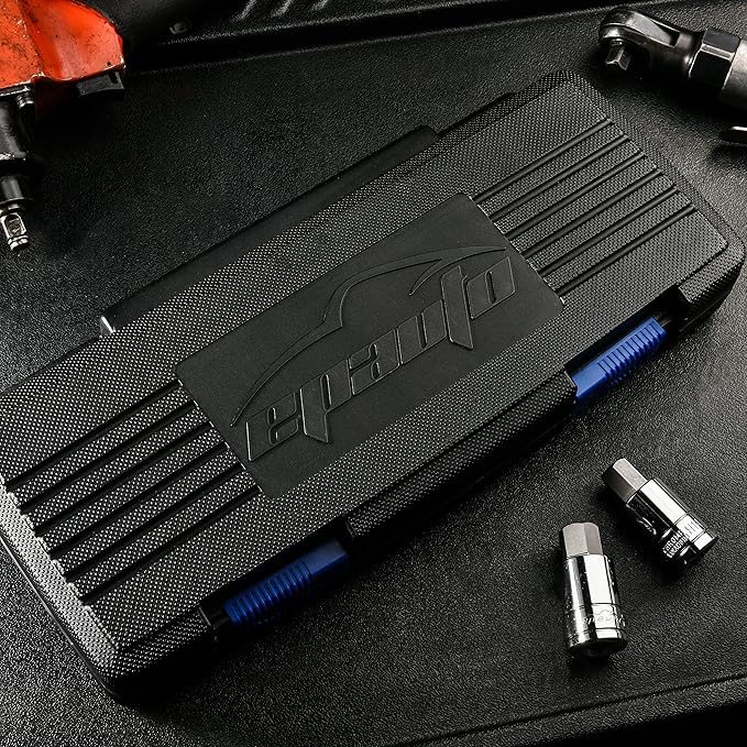 EPAuto 32 PCs Hex Bit Socket Set, SAE and Metric, S2 & Cr-V Steel