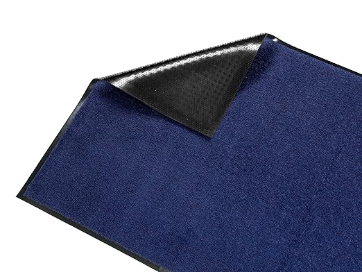 Guardian Platinum Series Indoor Wiper Floor Mat, Rubber with Nylon Carpet, 2'x11', Blue