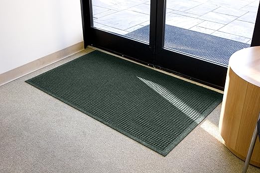 Guardian EG030408 EcoGuard Indoor Wiper Floor Mat, Recycled Plastic and Rubber, 3' x 4', Green
